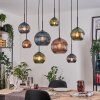 Koyoto Hanglamp, Kogellampje, Hanglamp Natuurlijke kleuren, Zwart, 8-lichts