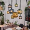 Koyoto Hanglamp, Kogellampje, Hanglamp Natuurlijke kleuren, Zwart, 8-lichts