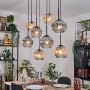Koyoto Hanglamp, Kogellampje, Hanglamp Natuurlijke kleuren, Zwart, 8-lichts