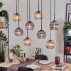 Koyoto Hanglamp, Kogellampje, Hanglamp Natuurlijke kleuren, Zwart, 8-lichts
