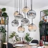 Koyoto Hanglamp, Kogellampje, Hanglamp Natuurlijke kleuren, Zwart, 8-lichts