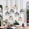 Koyoto Hanglamp, Kogellampje, Hanglamp Natuurlijke kleuren, Zwart, 8-lichts
