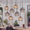 Koyoto Hanglamp, Kogellampje, Hanglamp Natuurlijke kleuren, Zwart, 8-lichts