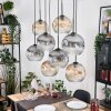 Koyoto Hanglamp, Kogellampje, Hanglamp Natuurlijke kleuren, Zwart, 8-lichts