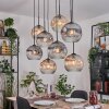 Koyoto Hanglamp, Kogellampje, Hanglamp Natuurlijke kleuren, Zwart, 8-lichts