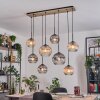 Koyoto Hanglamp, Kogellampje, Hanglamp Natuurlijke kleuren, Zwart, 8-lichts