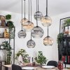 Koyoto Hanglamp, Kogellampje, Hanglamp Natuurlijke kleuren, Zwart, 8-lichts