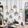 Koyoto Hanglamp, Kogellampje, Hanglamp Natuurlijke kleuren, Zwart, 8-lichts
