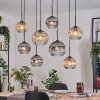 Koyoto Hanglamp, Kogellampje, Hanglamp Natuurlijke kleuren, Zwart, 8-lichts