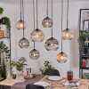 Koyoto Hanglamp, Kogellampje, Hanglamp Natuurlijke kleuren, Zwart, 8-lichts