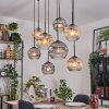 Koyoto Hanglamp, Kogellampje, Hanglamp Natuurlijke kleuren, Zwart, 8-lichts