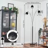 Bassagoda Staande lamp Chroom, Zwart, 3-lichts