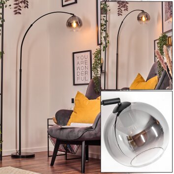 Koyoto Staande lamp, Booglampen Zwart, 1-licht