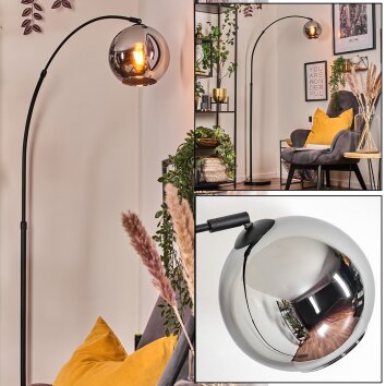 Koyoto Staande lamp, Booglampen Zwart, 1-licht