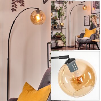 Koyoto Staande lamp, Booglampen Zwart, 1-licht