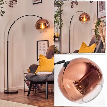 Koyoto Staande lamp, Booglampen Zwart, 1-licht