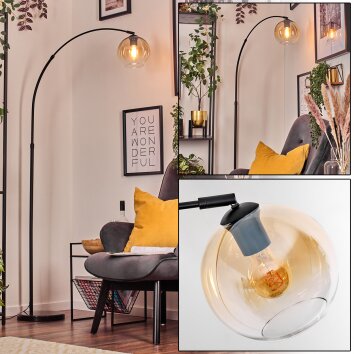 Koyoto Staande lamp, Booglampen Zwart, 1-licht