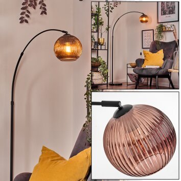 Koyoto Staande lamp, Booglampen Zwart, 1-licht