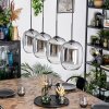 Apedo Hanglamp, Hanglamp Duidelijk, Rookkleurig, 4-lichts