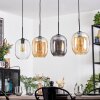 Apedo Hanglamp, Hanglamp Amber, Duidelijk, Rookkleurig, 4-lichts