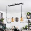 Apedo Hanglamp, Hanglamp Amber, Duidelijk, Rookkleurig, 4-lichts