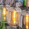 Apedo Hanglamp, Hanglamp Amber, Duidelijk, Rookkleurig, 4-lichts
