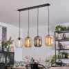 Apedo Hanglamp, Hanglamp Amber, Duidelijk, Rookkleurig, 4-lichts