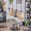 Apedo Hanglamp, Hanglamp Amber, Duidelijk, Rookkleurig, 4-lichts