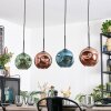 Ripoll Hanglamp, Kogellampje, Hanglamp Blauw, Groen, Koperkleurig, 4-lichts