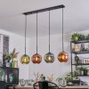 Ripoll Hanglamp, Kogellampje, Hanglamp Blauw, Groen, Koperkleurig, 4-lichts