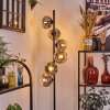 Ripoll Staande lamp Chroom, Duidelijk, Rookkleurig, 6-lichts