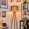 Soungou Staande lamp Chroom, Hout donker, 1-licht
