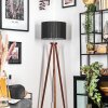 Soungou Staande lamp Chroom, Hout donker, 1-licht