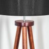 Soungou Staande lamp Chroom, Hout donker, 1-licht