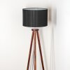 Soungou Staande lamp Chroom, Hout donker, 1-licht