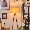 Soungou Staande lamp Chroom, Hout donker, 1-licht