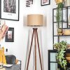 Soungou Staande lamp Chroom, Hout donker, 1-licht