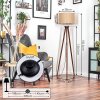 Soungou Staande lamp Chroom, Hout donker, 1-licht