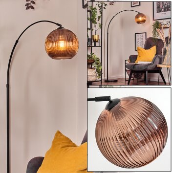 Koyoto Staande lamp, Booglampen Zwart, 1-licht