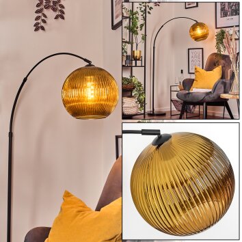 Koyoto Staande lamp, Booglampen Zwart, 1-licht