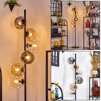 Ripoll Staande lamp Amber, Duidelijk, Rookkleurig, 6-lichts