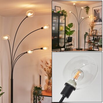 Nikkala Staande lamp Zwart, 5-lichts