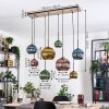 Koyoto Hanglamp, Kogellampje, Hanglamp Natuurlijke kleuren, Zwart, 8-lichts