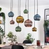 Koyoto Hanglamp, Kogellampje, Hanglamp Natuurlijke kleuren, Zwart, 8-lichts