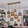 Koyoto Hanglamp, Kogellampje, Hanglamp Natuurlijke kleuren, Zwart, 8-lichts