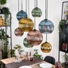 Koyoto Hanglamp, Kogellampje, Hanglamp Natuurlijke kleuren, Zwart, 8-lichts