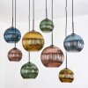 Koyoto Hanglamp, Kogellampje, Hanglamp Natuurlijke kleuren, Zwart, 8-lichts