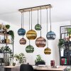Koyoto Hanglamp, Kogellampje, Hanglamp Natuurlijke kleuren, Zwart, 8-lichts