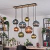 Koyoto Hanglamp, Kogellampje, Hanglamp Natuurlijke kleuren, Zwart, 8-lichts