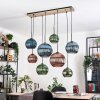Koyoto Hanglamp, Kogellampje, Hanglamp Natuurlijke kleuren, Zwart, 8-lichts